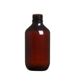 botella de plástico de color ámbar para mascotas