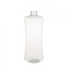 Botella plástica del animal doméstico de la forma única del tamaño del cuello de 500ml 28m m para la loción o el champú kpet28-500-22d