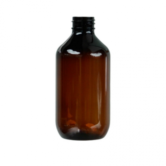 Botella de aceite esencial redonda de 300 ml de ámbar bostón de 300 ml