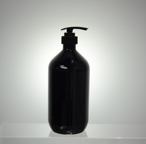1L botella de plástico negro