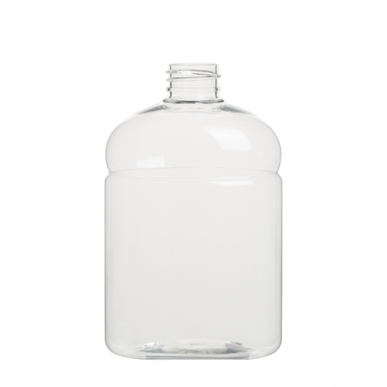 botella texturizada con círculo en el hombro 500ml envase cosmético claro pet nueva botella