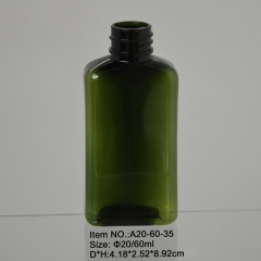  60ml Botella de rectángulo verde
