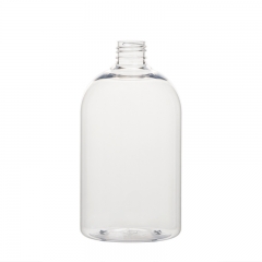 Botella redonda de Boston 500ml vacío 16oz Mano de PET cosmética Desinfectante botella