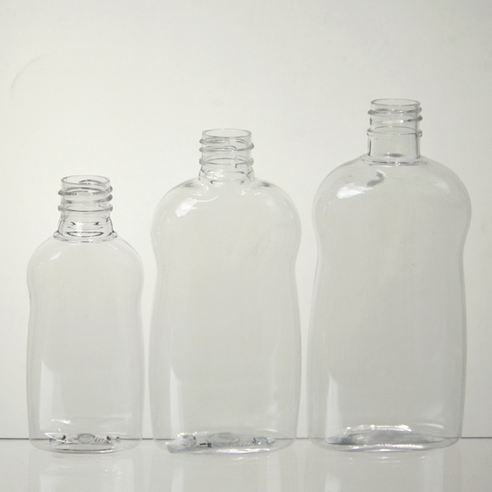 Botellas de plástico transparentes para champú